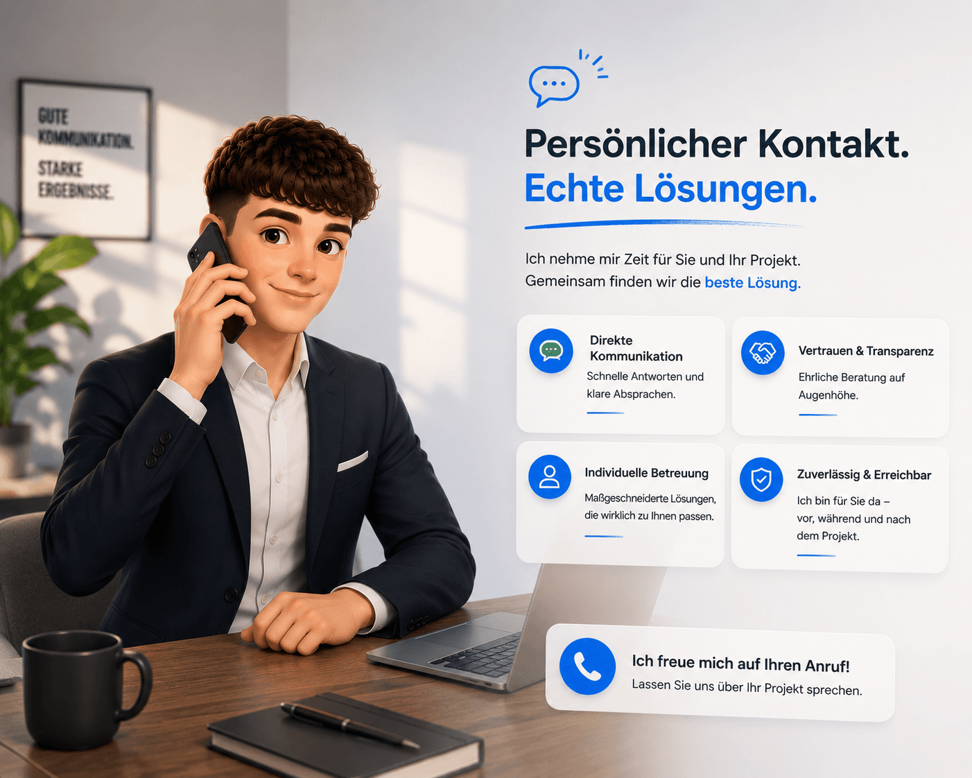 Persönlicher Kontakt und Zusammenarbeit — CS Webdesign für Handwerker